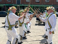 Morris dancers light up Crediton