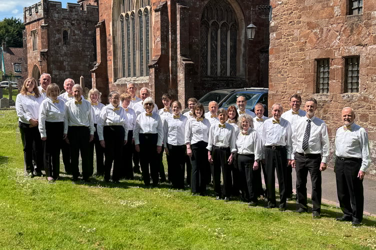 Crediton Town Band before their Spring Concert in Crediton Parish Church.  AQ 2154
