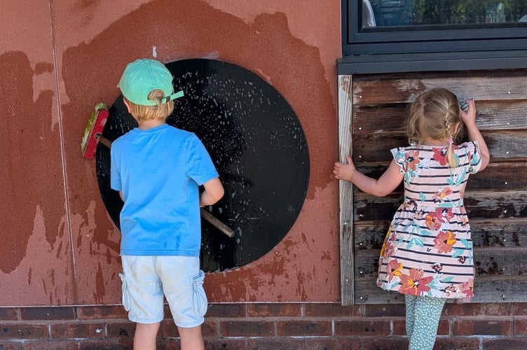 All ages took part in cleaning and tidying during the School Force Day.
