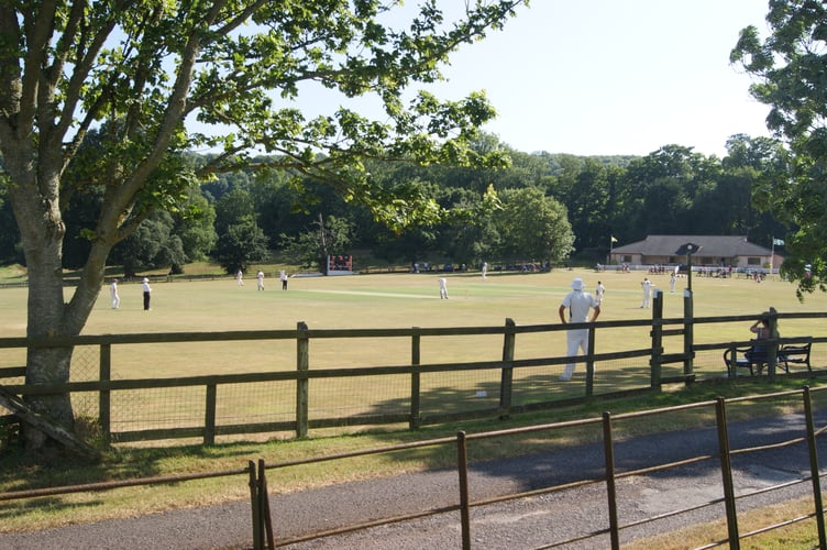 Action at Sandford Cricket Club.
