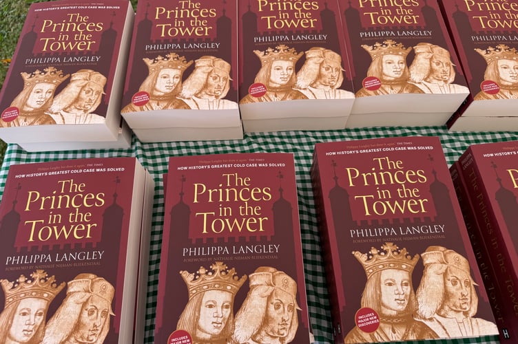 Copies of Philippa Langley’s book were signed by the author for visitors to The Bookery of Crediton stall. AQ 2657