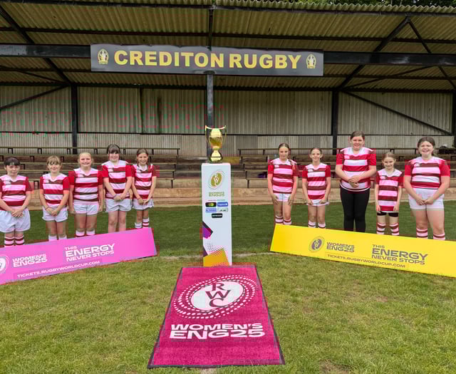 Women’s Rugby World Cup trophy welcomed in Crediton