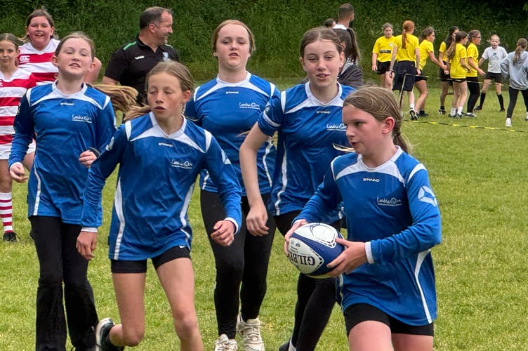 Landscore pupils during the T1 Rugby Festival at Crediton RFC. AQ 2423