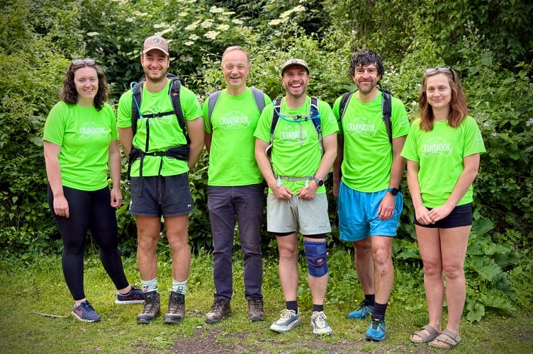 Cranbrook walkers with Bishop Mike, third left.
