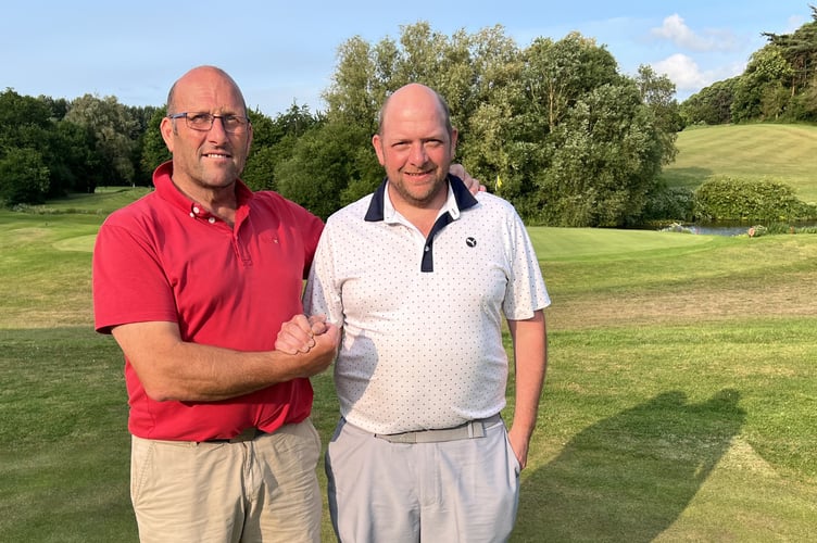 Nigel Hoskins and Stuart Willis. Winners of the 36-hole Downes GC Kirton Pairs Open