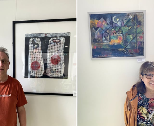 Artists’ paintings exhibited at Crediton GP surgery