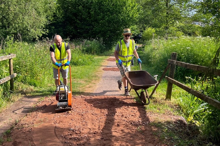 Volunteers hard at work