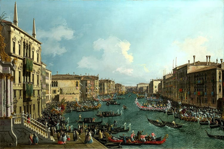A Regatta on the Grand Canal by Canaletto 