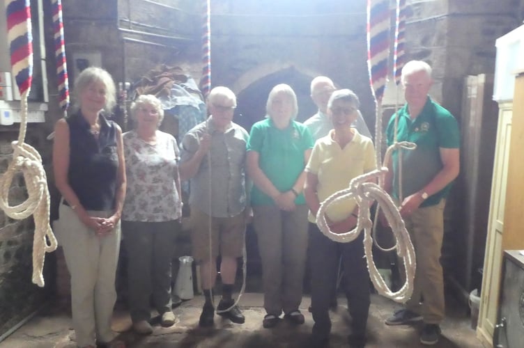 Ringers in the bell tower of St Matthew's Church