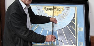 Parish church's sundial being refurbished and repainted