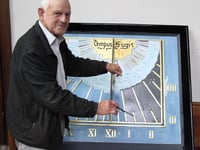 Parish church's sundial being refurbished and repainted
