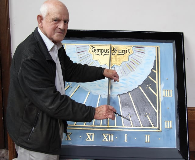 Parish church's sundial being refurbished and repainted