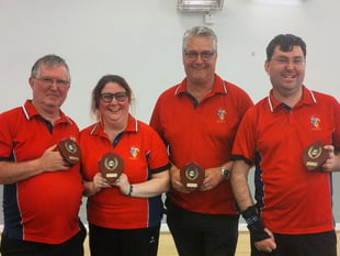 Exeter Nomads triumph in short mat bowls competition at Bow
