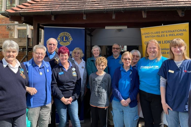 14 June 2025 Crediton and District Lions Club members and others at a diabetes awareness event in Crediton Methodist Church (Will Goddard, Crediton Courier)