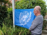 United Nations flag raised in Crediton
