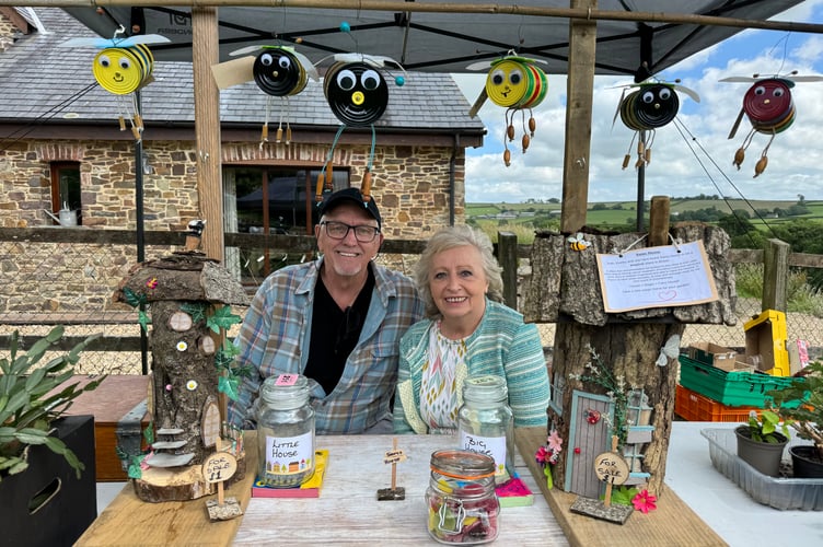 Graham Farrington and Rachel Ridge who sold handmade items in aid of 4Joshua appeal. AQ 4238