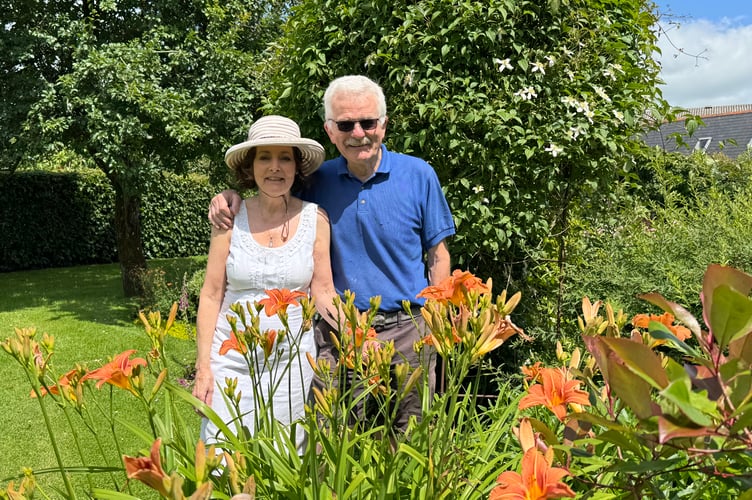 Lyn and Andrew Green who held an Open Garden and Farm Walk at Coldridge in aid of the appeal 4Joshua. AQ 4225