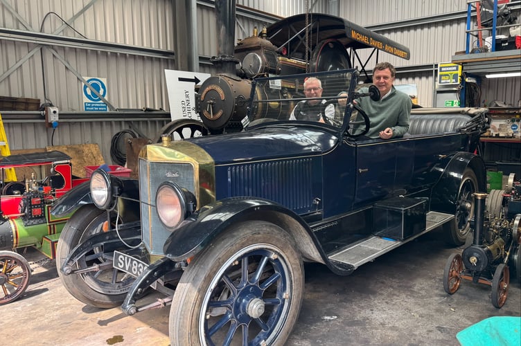 Central Devon MP Mel Stride with with Managing Director Sean Anthony at Berrybrook Motors.
