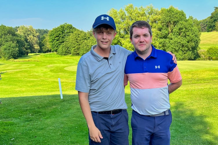 Handicap champion Tommy Carter and Downes club champion Dan Brown