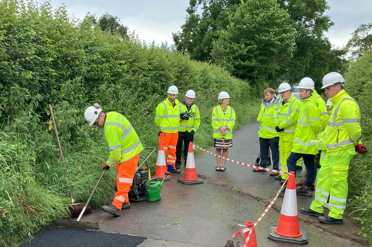 The Minister for the Future of Roads, Lilian Greenwood MP, has been in Devon to see the innovations being used by the County Council to repair its roads.
