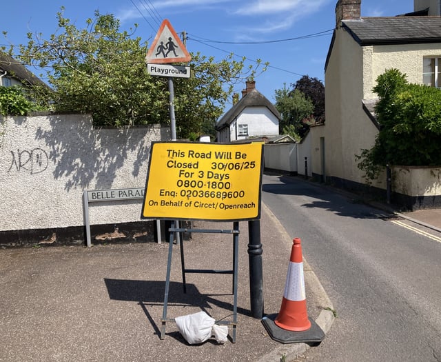 Crediton road closure coming up