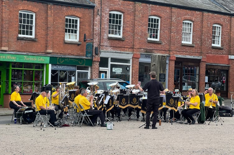 Crediton Town Band during Afternoon in the Square on June 15. AQ 4250