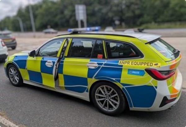 Police car with ANPR.
