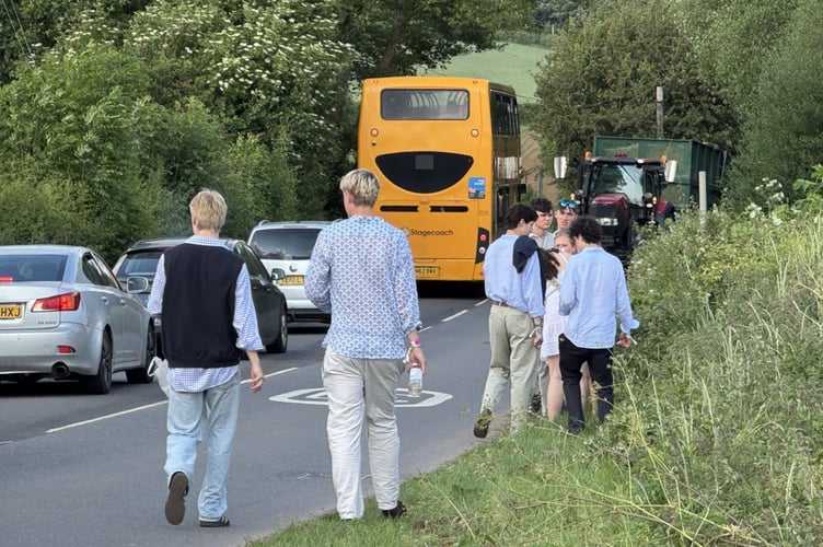 Students en route to Shobrooke Park for this year's Enchanted Garden Ball