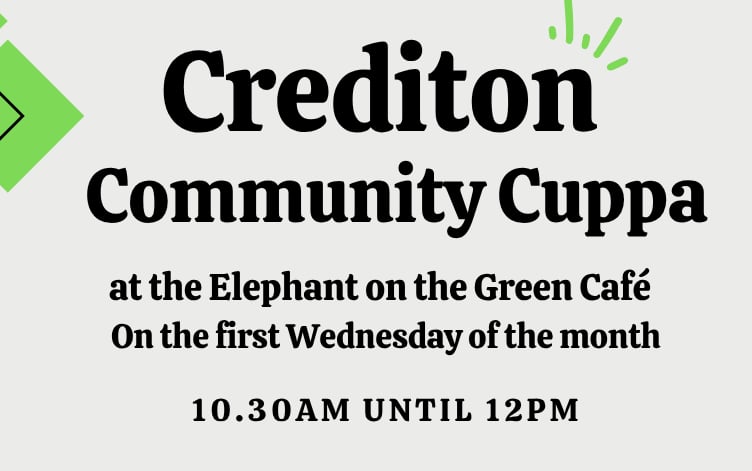 Mid Devon Housing is now starting a monthly Crediton Community Cuppa.