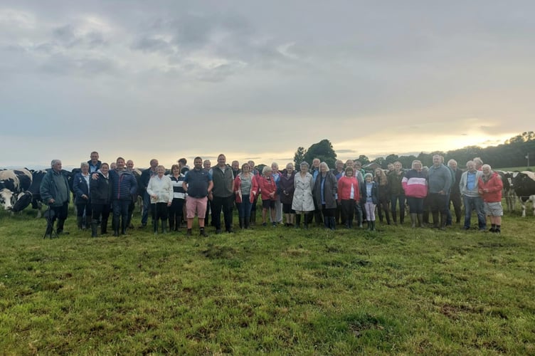 Mid Devon Farming Life Group during the farm visit.
