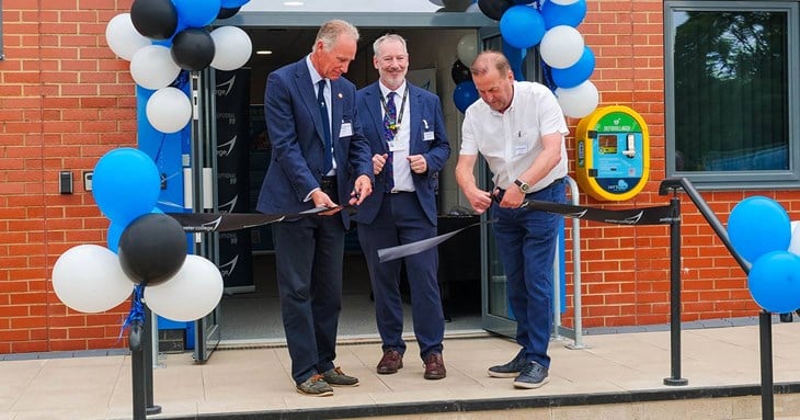 At the opening of the new 3G pitch and Centre for Rugby building at Flowerpots in Exwick.
