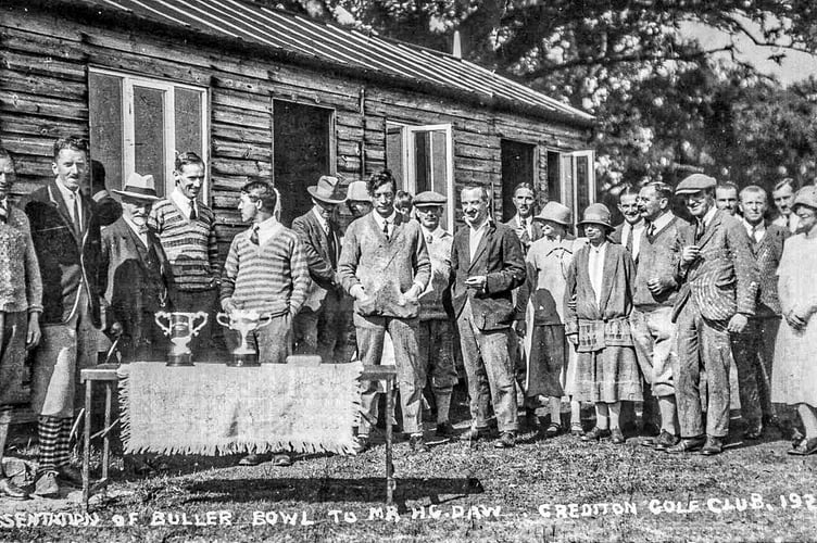 Presentation of the Buller Bowl at Crediton Golf Club in 1926.
