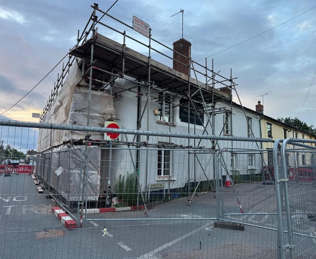 Copplestone pub demolition ‘could take four to five weeks’