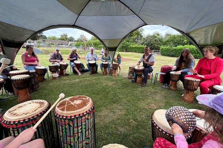 Join a drumming session at Arts in the Park.
