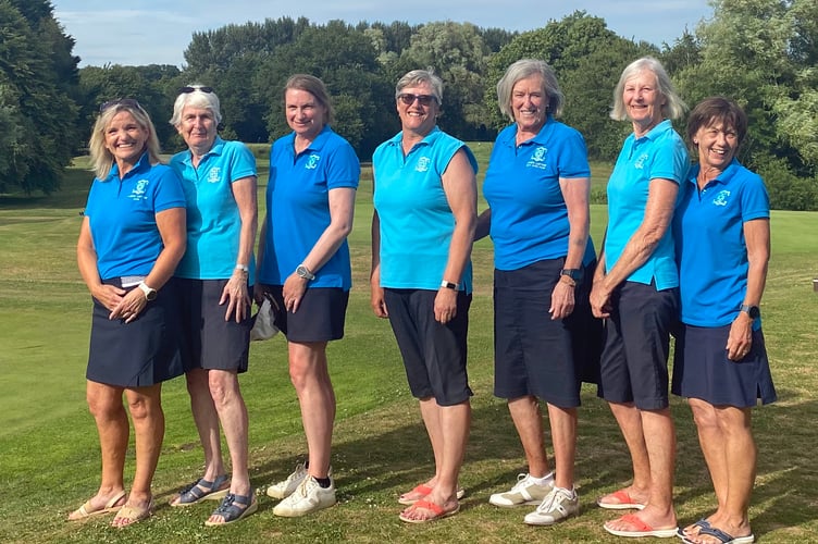 Downes Ladies playing in the Presidents match against Woodbury Golf Club.
