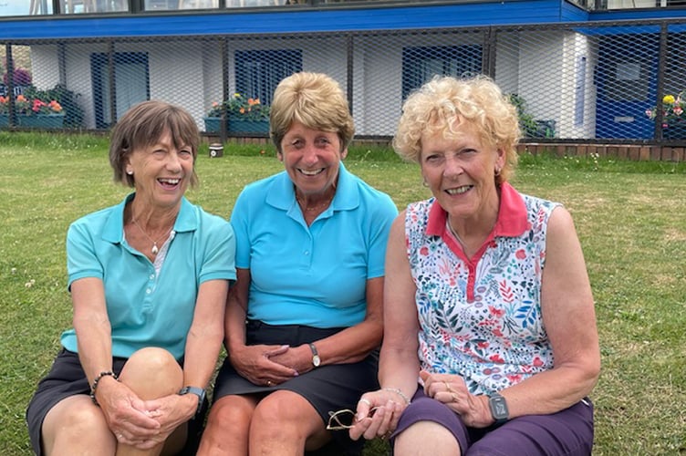Lyn Parry, Linda Gill and Sue Jackson, winners of the Ladies Thursday stableford at Downes Crediton Golf Club.
