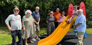 New children’s play equipment opened at Lapford
