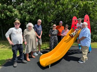 New children’s play equipment opened at Lapford

