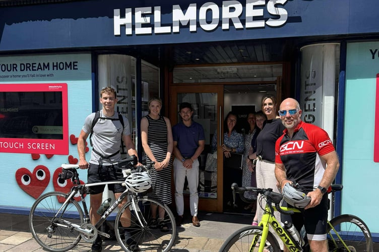 Will, left and George, right, on their arrival back at Helmores in Crediton.
