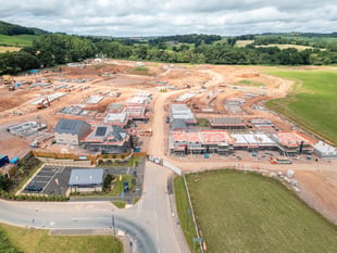 Drone images reveal progress on 257-home project