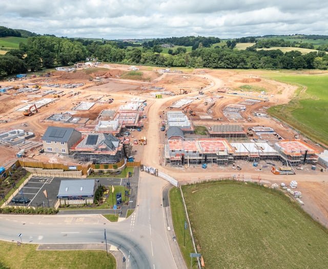 Drone images reveal progress on 257-home project