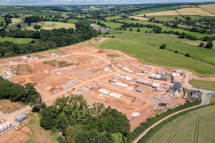 Libbets Grange, the new housing development looking out towards distant rural areas.
