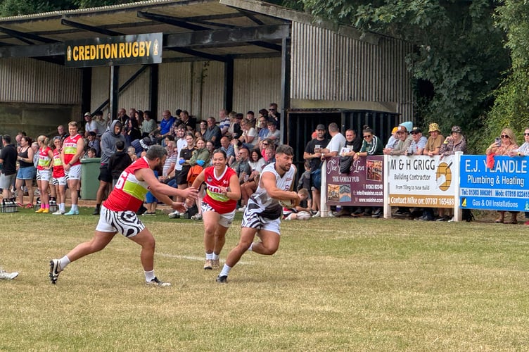 Making a getaway with the ball at Yenz’s Rugby Rush at Crediton Rugby Club.  AQ 5854
