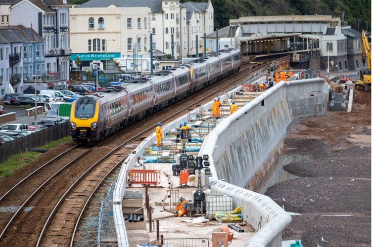 The sea wall at Dawlish