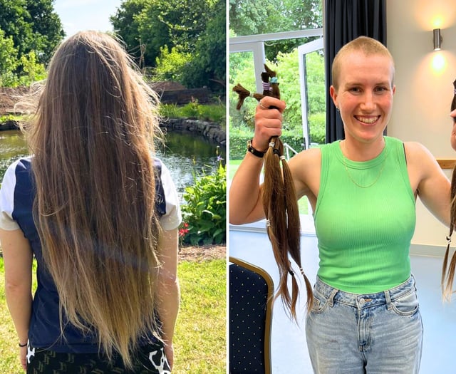 QE alumna shaves head for cancer charities