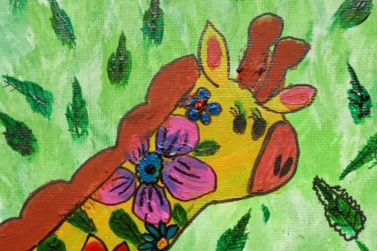 A giraffe by Ivy in year three at Hayward's Primary School