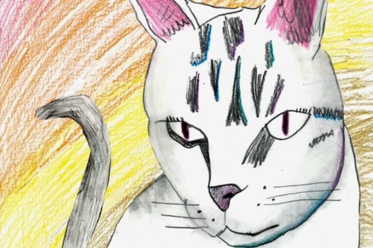 A cat by Tilly in year six at Sandford School