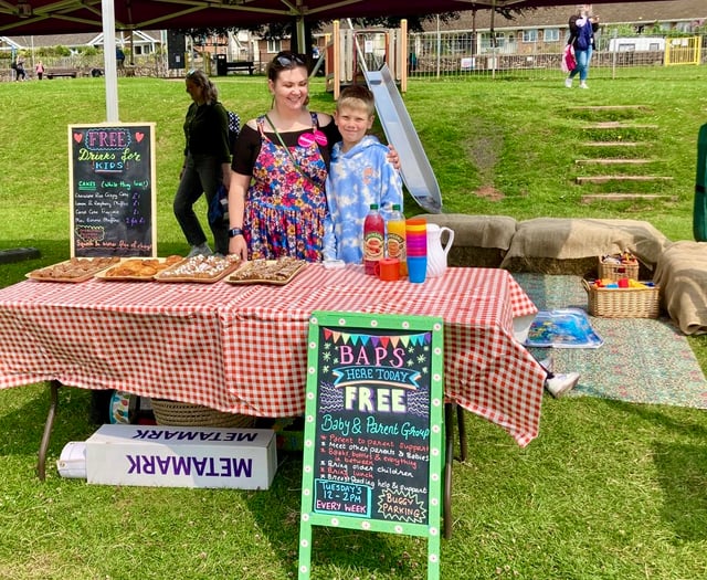 Free parent-and-child rest area at Crediton Food and Drink Festival
