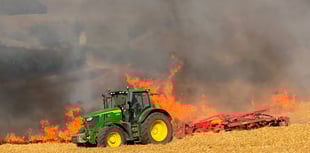 Firefighters tackling serious field fire at Crediton
