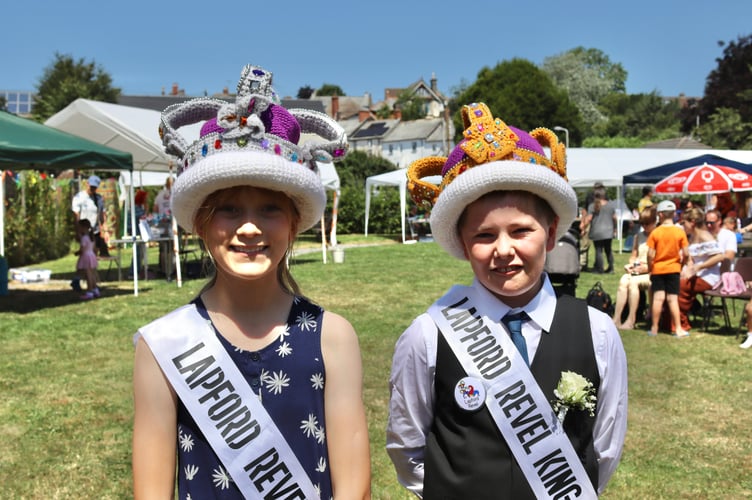 Lapford Revel King and Queen Eddy and Hannah opened the fayre